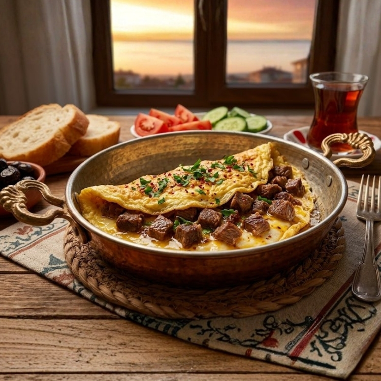 Kavurmalı Omlet